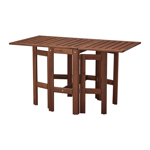 ÄPPLARÖ - gateleg table, outdoor, brown stained | IKEA Taiwan Online - PE767734_S4