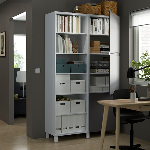 BESTÅ - storage combination with doors, white/Västerviken dark grey | IKEA Taiwan Online - PE824054_S4