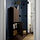 BESTÅ - wall cabinet with 2 doors, black-brown Björköviken/brown stained oak veneer | IKEA Taiwan Online - PE824073_S1