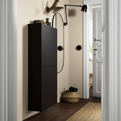 BESTÅ - wall cabinet with 2 doors, black-brown/Lappviken black-brown | IKEA Taiwan Online - PE824111_S4