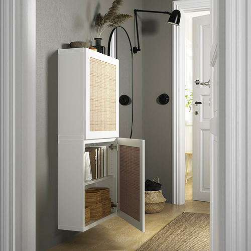 BESTÅ - wall cabinet with 2 doors, white Studsviken/white woven poplar | IKEA Taiwan Online - PE824085_S4