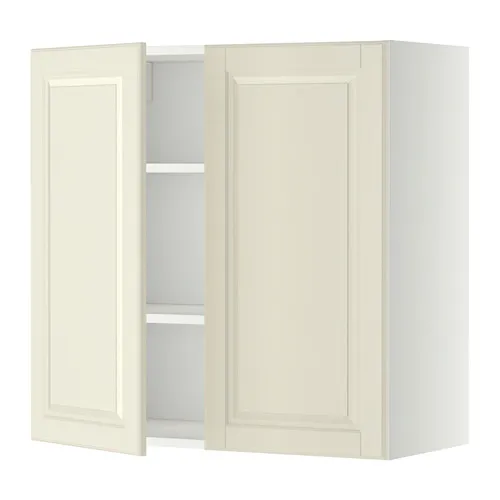 METOD - 壁櫃附層板/2門板, 白色/Bodbyn 淺乳白色, 80x37x80 公分 | IKEA 線上購物 - PE357335_S4