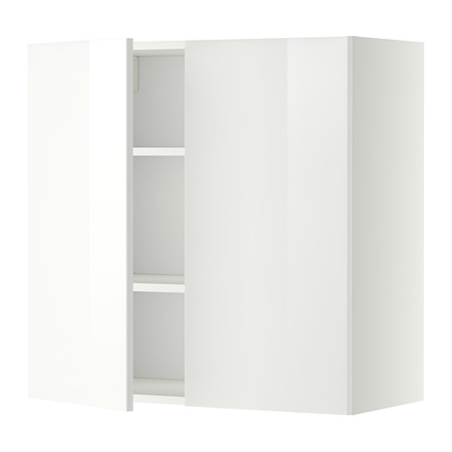 METOD - wall cabinet with shelves/2 doors, white/Ringhult white | IKEA Taiwan Online - PE357352_S4