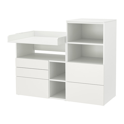 SMÅSTAD/PLATSA - changing table, white white/with bookcase, 150x79x123 cm | IKEA Taiwan Online - PE866064_S4