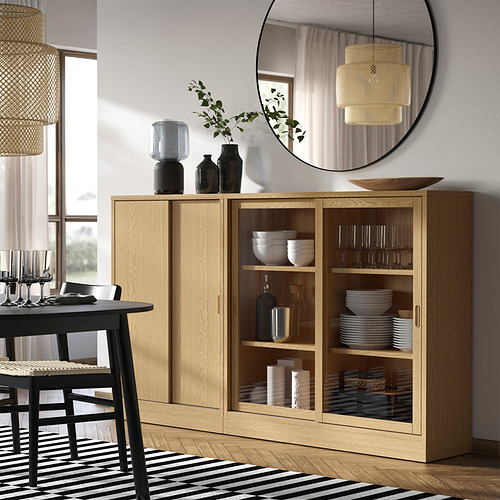 TONSTAD storage combination w sliding doors