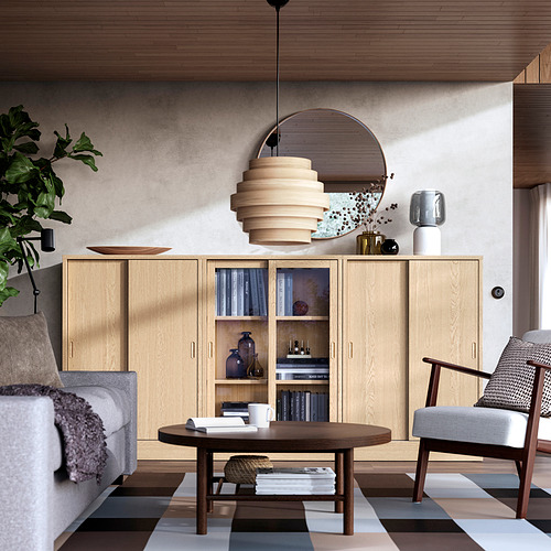 TONSTAD storage combination w sliding doors