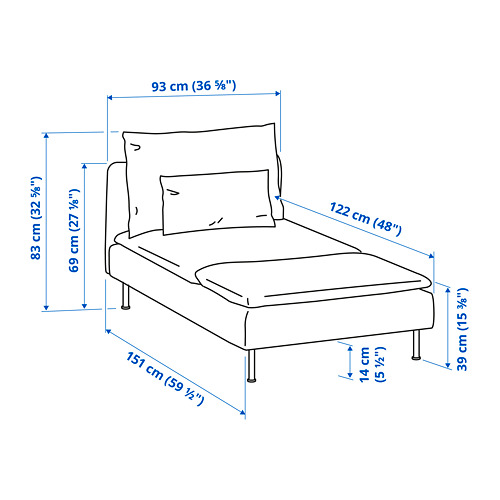 SÖDERHAMN - chaise longue, Viarp beige/brown | IKEA Taiwan Online - PE824147_S4