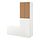 SMÅSTAD - wardrobe with pull-out unit, white cork/with storage bench | IKEA Taiwan Online - PE866120_S1