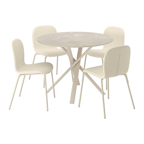 NORRMJÖLE/SKÅLSTA table and 4 chairs