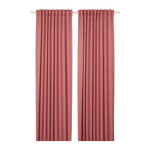 MAJGULL - room darkening curtains, 1 pair, dark pink | IKEA Taiwan Online - PE824282_S4