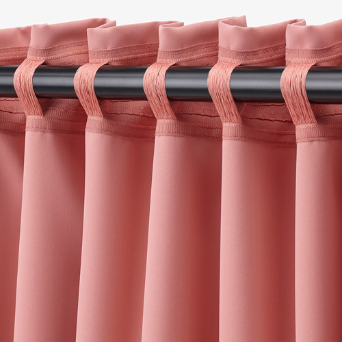 MAJGULL - room darkening curtains, 1 pair, dark pink | IKEA Taiwan Online - PE824284_S4