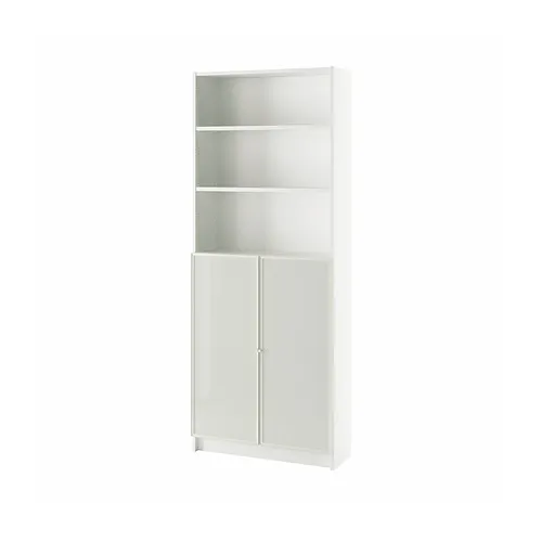 BILLY/HÖGBO bookcase with glass doors
