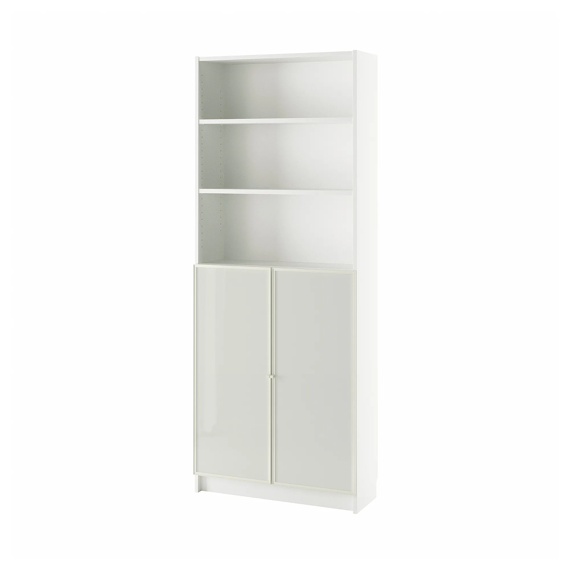 BILLY/HÖGBO bookcase with glass doors