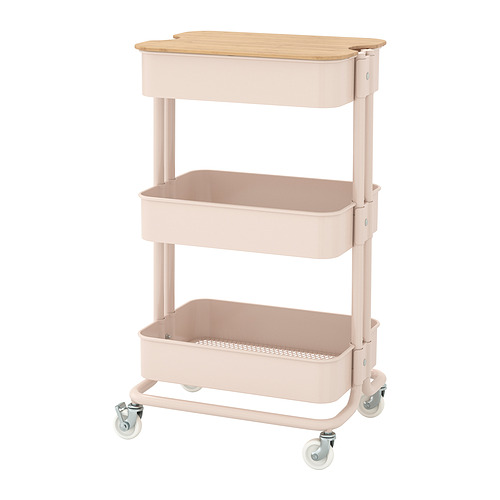 RÅSKOG/NORRÅVA - trolley with lid, pink, 35x45x77 cm | IKEA Taiwan Online - E1006980_S4