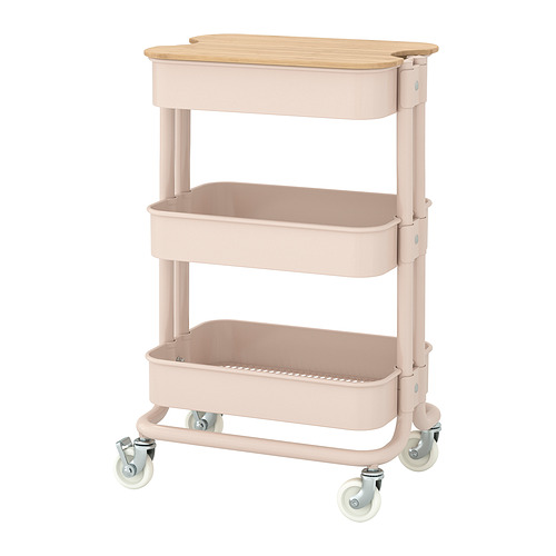 RÅSKOG/NORRÅVA - trolley with lid, pink, 28x38x62 cm | IKEA Taiwan Online - E1006983_S4