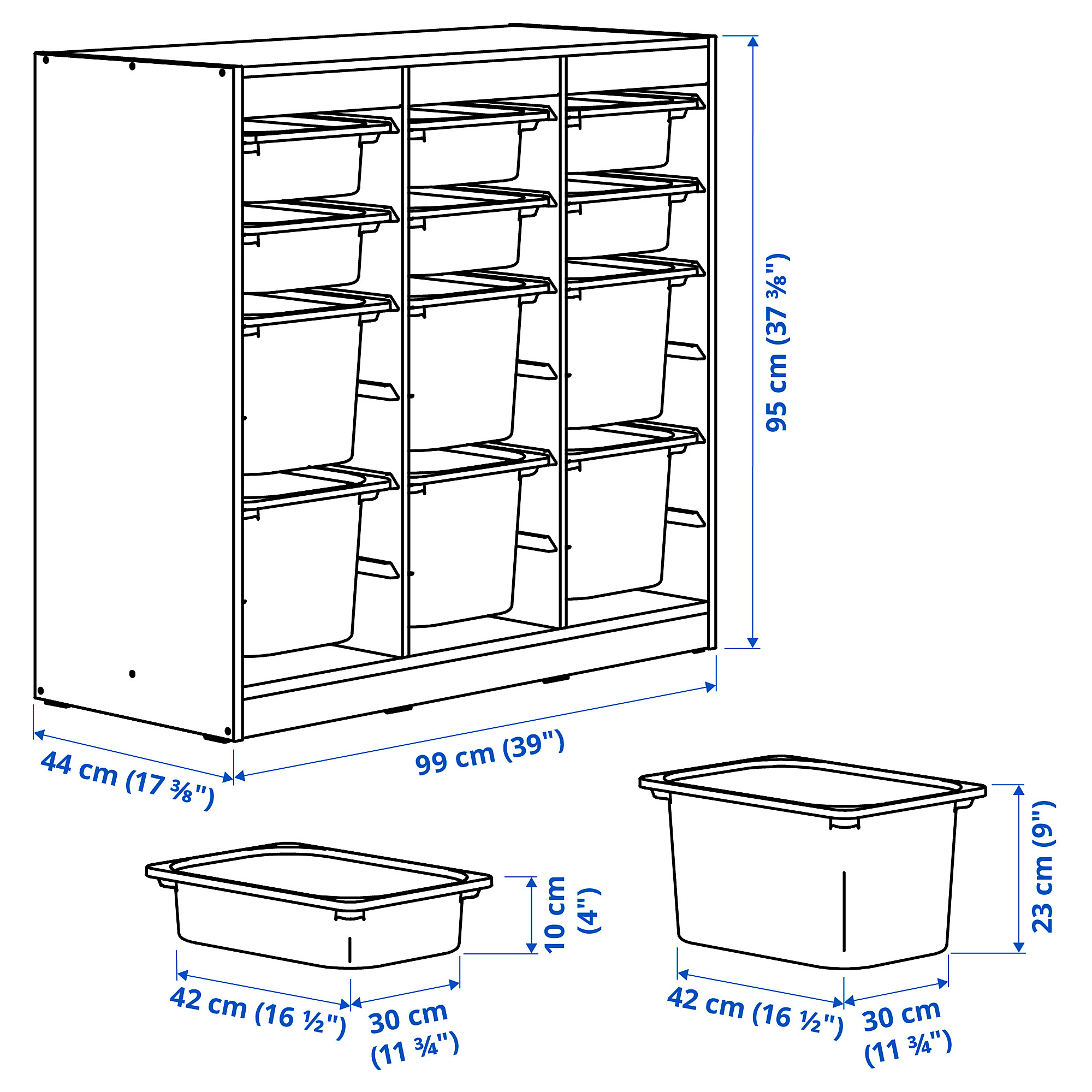 TROFAST 收納組合附收納盒