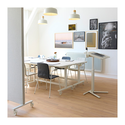 MITTZON foldable table with castors