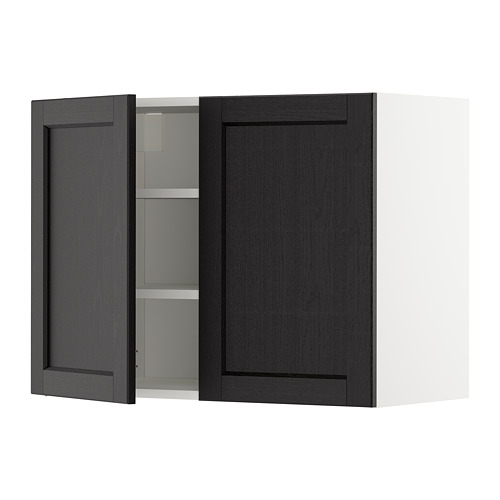 METOD wall cabinet with shelves/2 doors