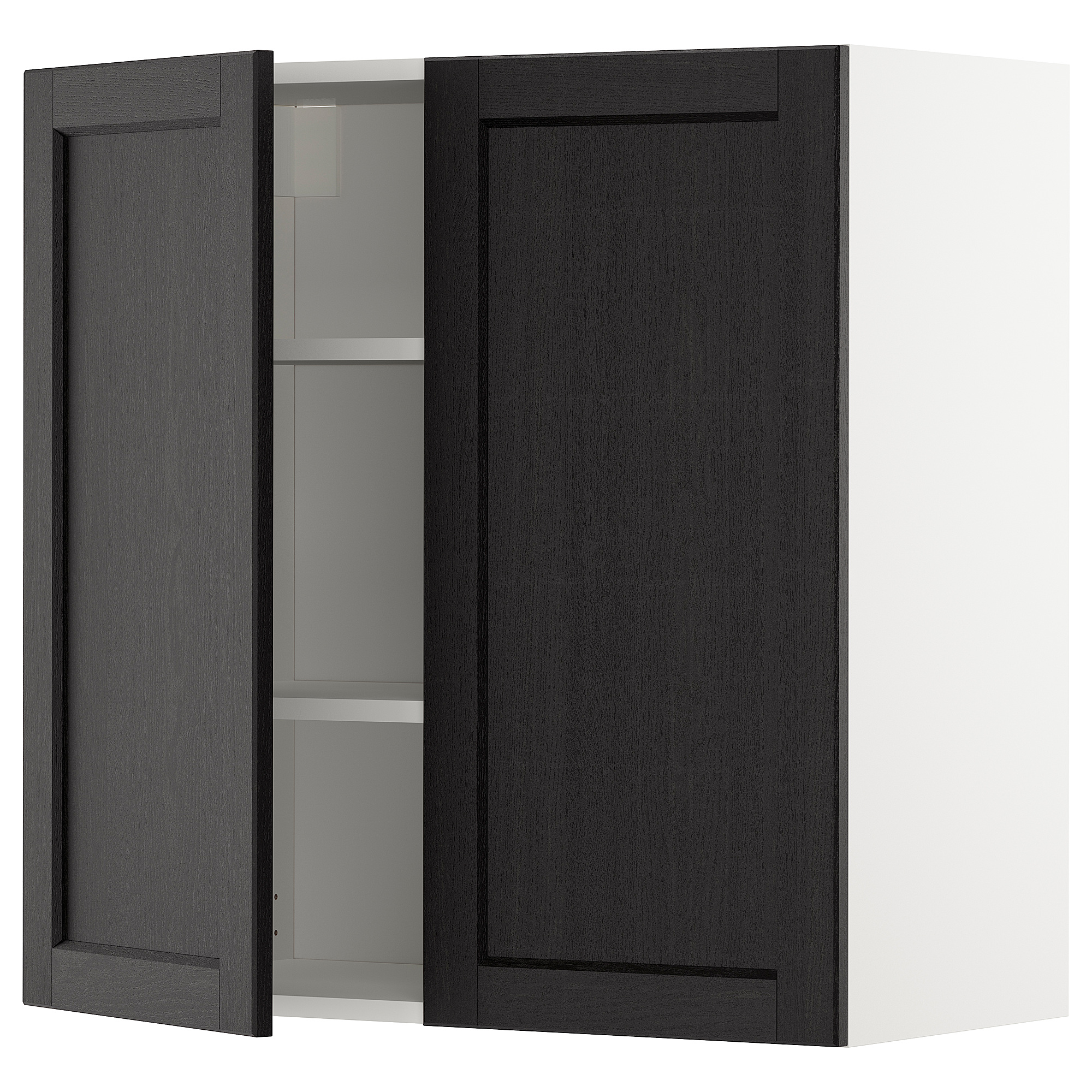 METOD wall cabinet with shelves/2 doors