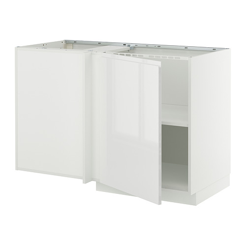 METOD corner base cabinet with shelf