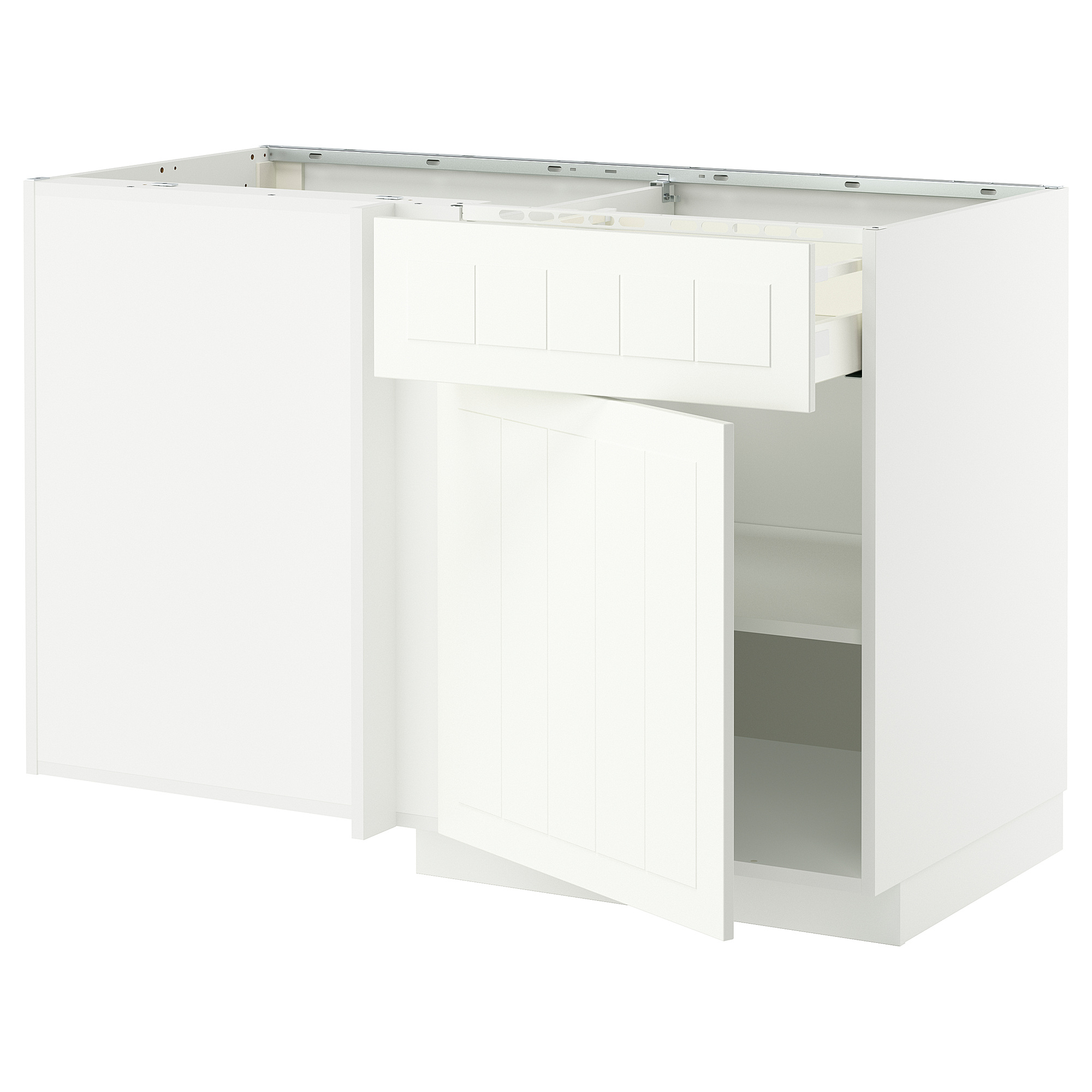 METOD/MAXIMERA corner base cab w drawer and shelf