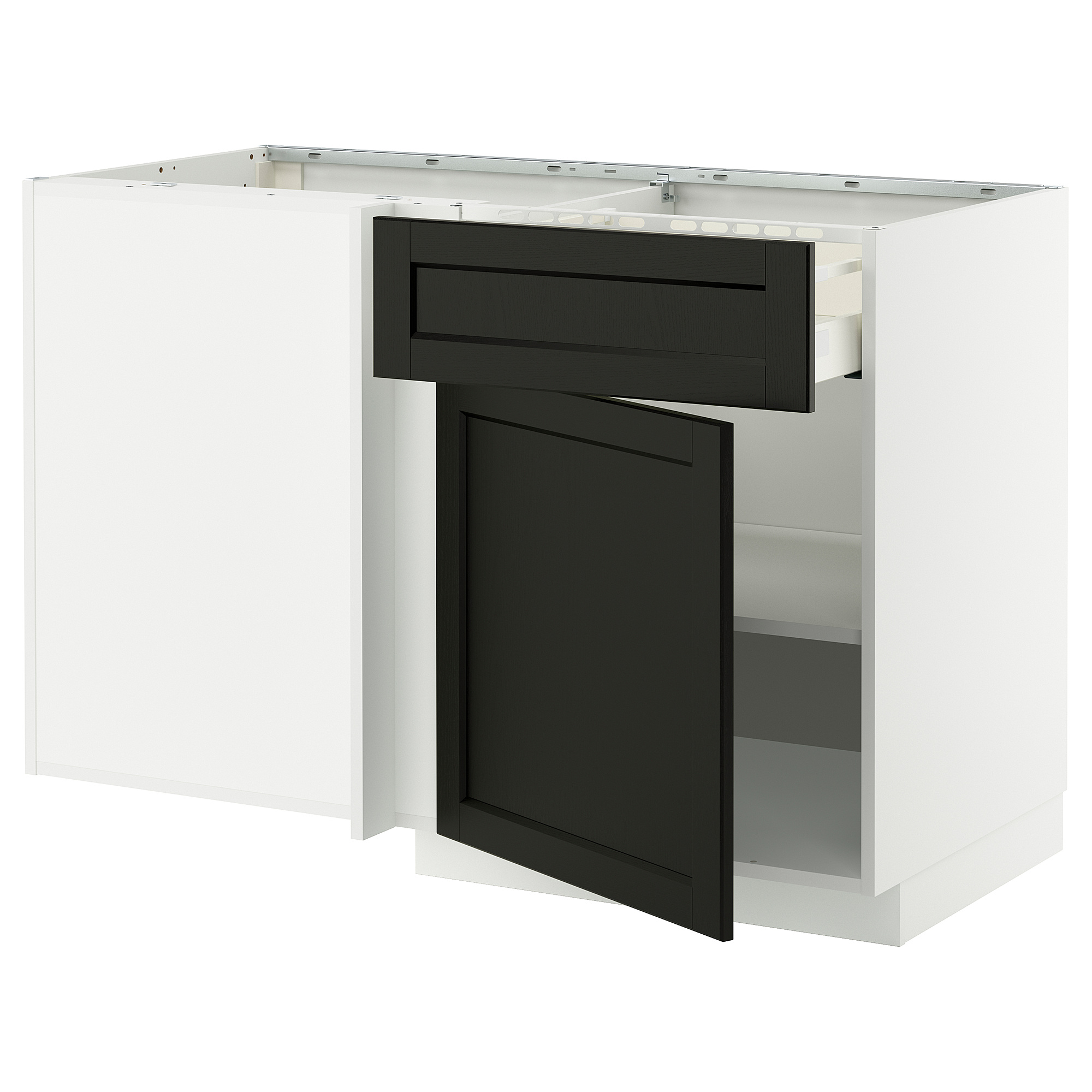 METOD/MAXIMERA corner base cab w drawer and shelf