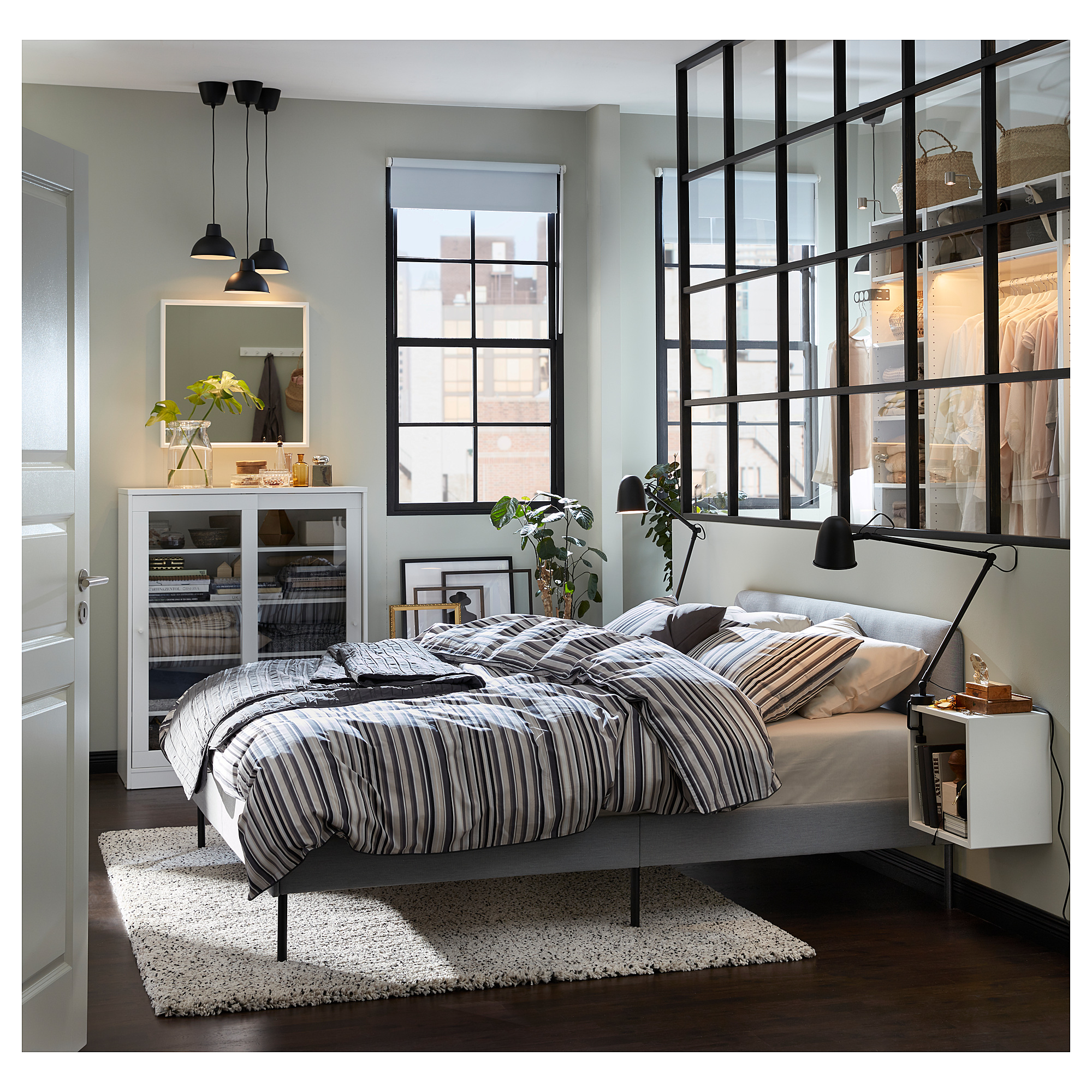 Recensent oosters Nieuwe aankomst SLATTUM - upholstered bed frame, Knisa light grey | IKEA Taiwan Online
