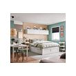 BRIMNES bed frame with storage