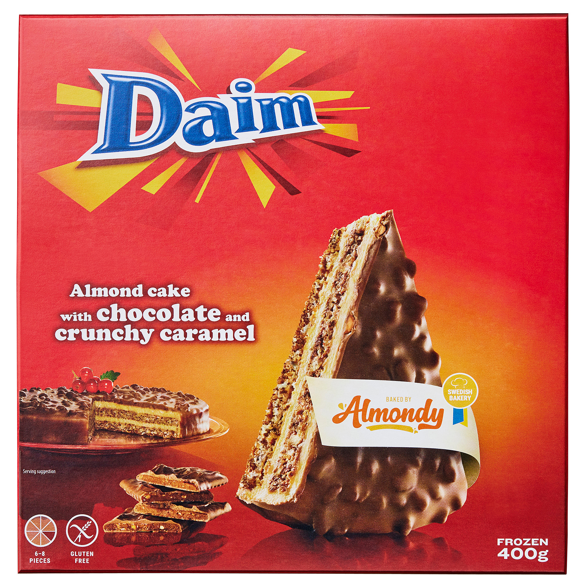 DAIM almond cake chocolate and crunch