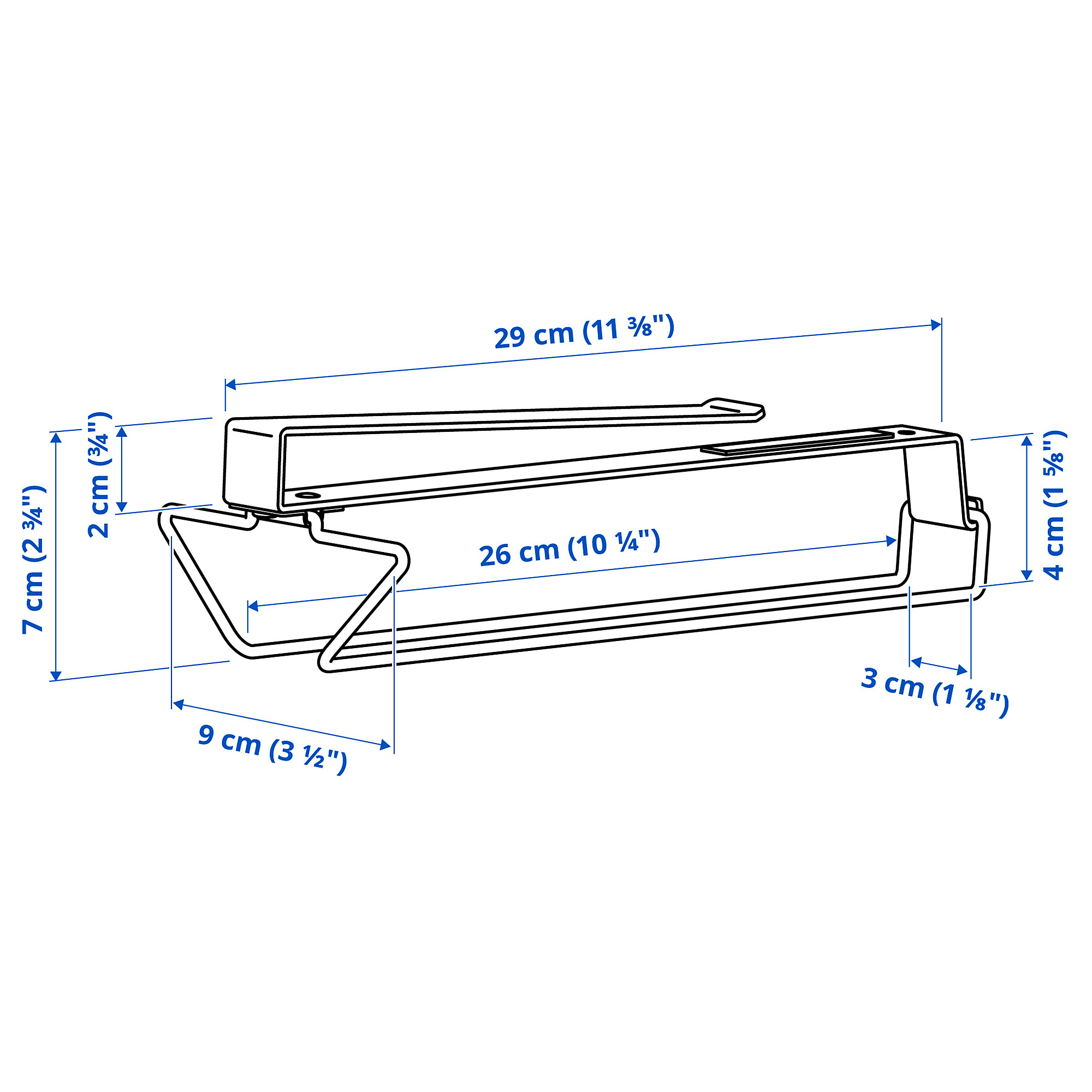 PÅLYCKE clip-on multi-purpose rack