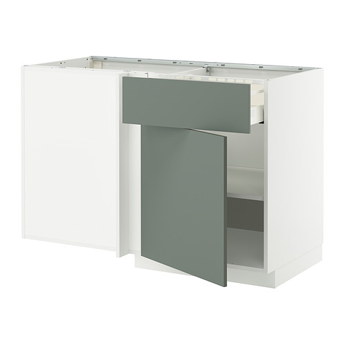 METOD/MAXIMERA 轉角底櫃附抽屜和層架