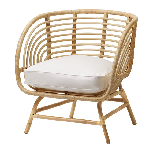 BUSKBO - 扶手椅, 籐製/Djupvik 白色 | IKEA 線上購物 - PE723853_S4