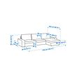 KIVIK 4-seat sofa with chaise longue