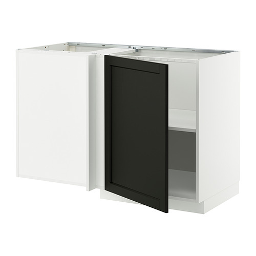 METOD corner base cabinet with shelf