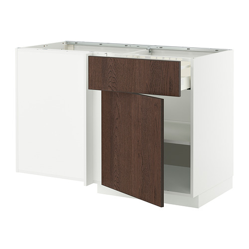 METOD/MAXIMERA corner base cab w drawer and shelf