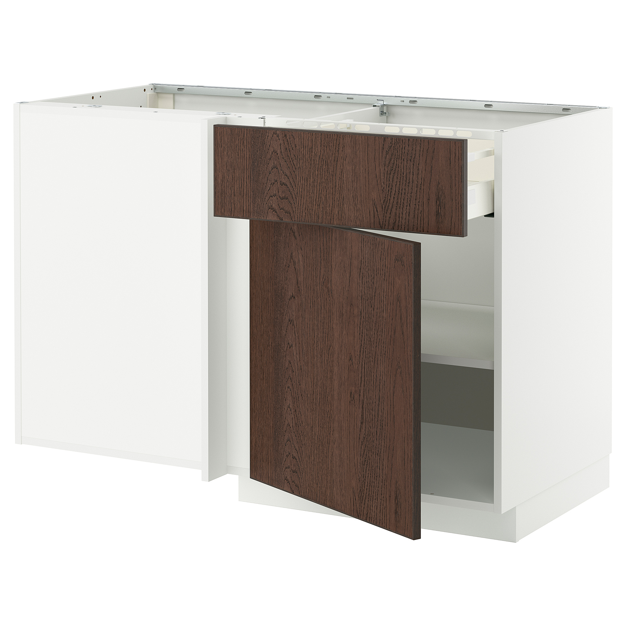 METOD/MAXIMERA corner base cab w drawer and shelf