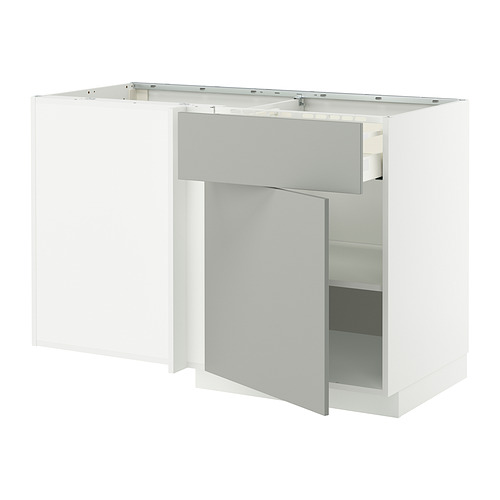 METOD/MAXIMERA 轉角底櫃附抽屜和層架