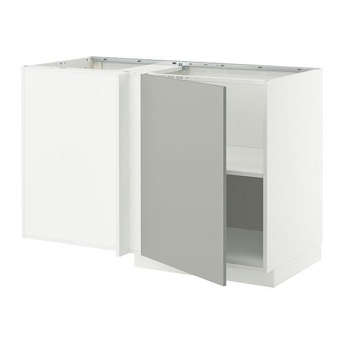 METOD corner base cabinet with shelf