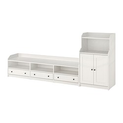 HAUGA - TV/storage combination, white, 276x46x116 cm | IKEA Taiwan