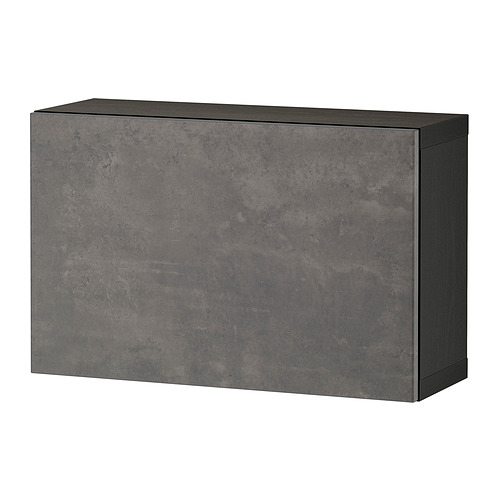 BESTÅ - wall-mounted cabinet combination, black-brown/Kallviken dark grey | IKEA Taiwan Online - PE824373_S4