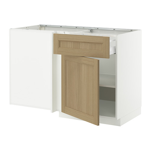 METOD/MAXIMERA 轉角底櫃附抽屜和層架