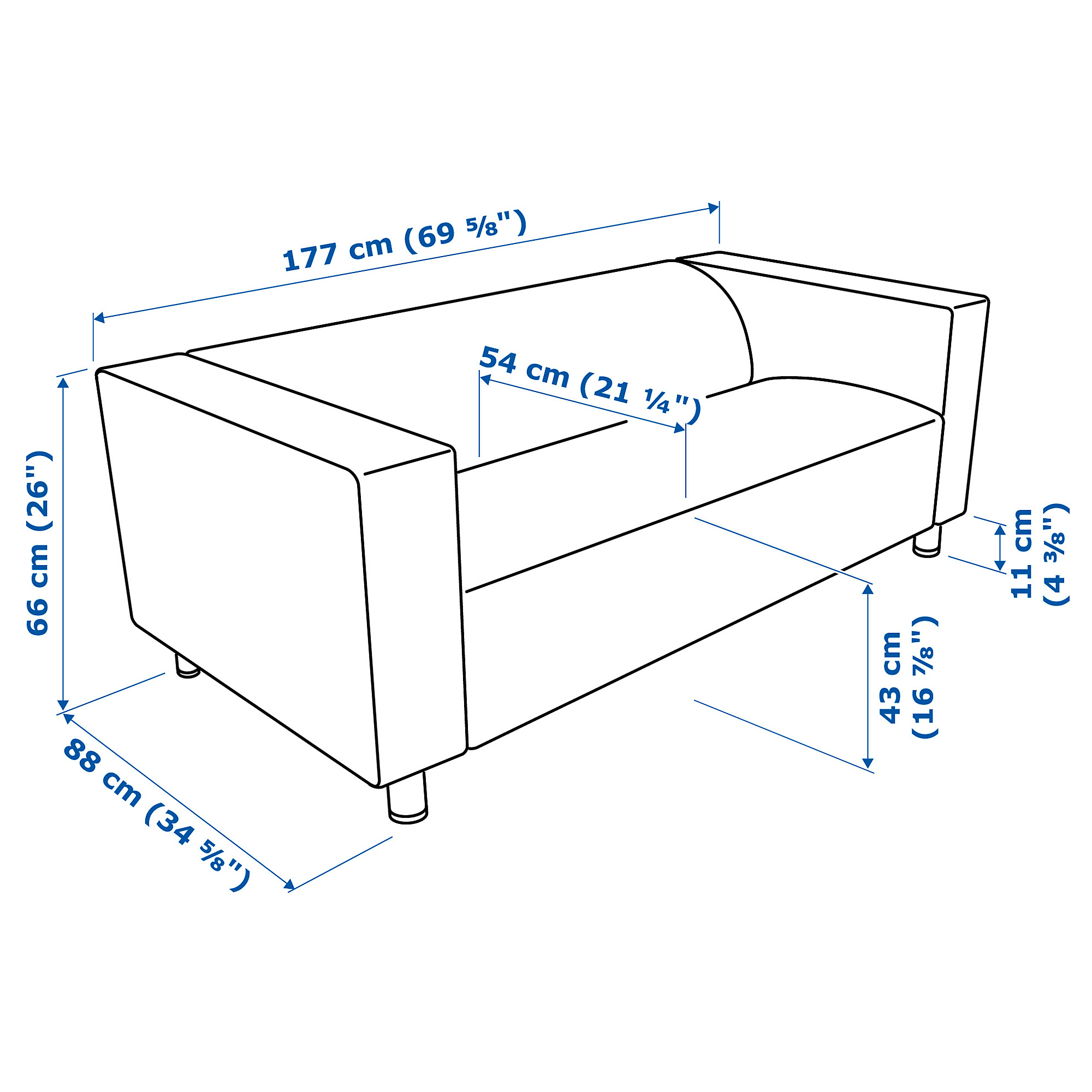 KLIPPAN 2-seat sofa