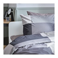 BRUNKRISSLA - quilt cover and 2 pillowcases, light blue | IKEA Taiwan Online - PE772164_S3