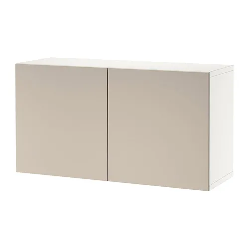 BESTÅ - 層架組附門板, 白色/Lappviken 淺灰米色, 120x42x64 公分 | IKEA 線上購物 - PE824452_S4