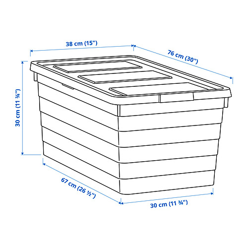 SOCKERBIT storage box with lid