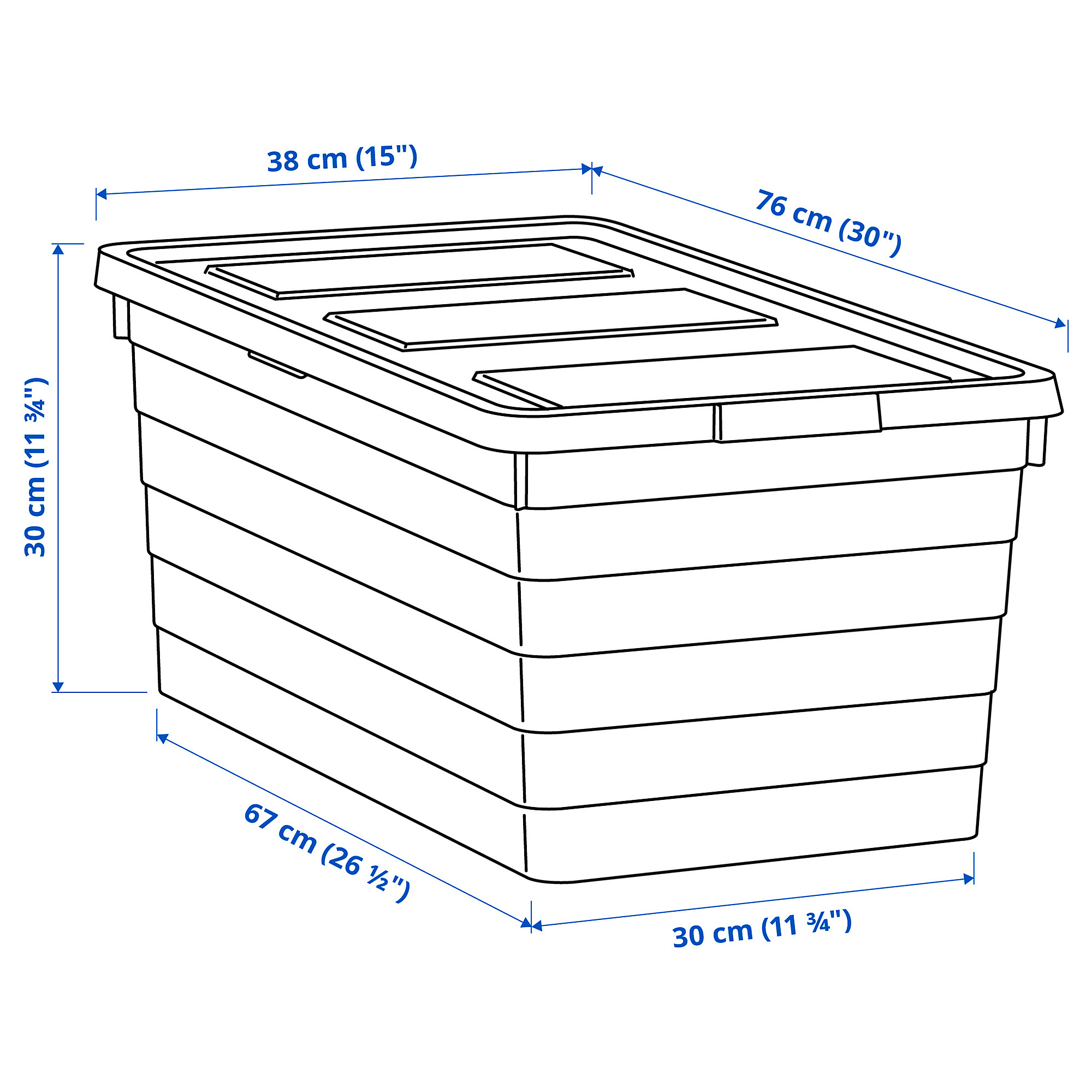 SOCKERBIT storage box with lid