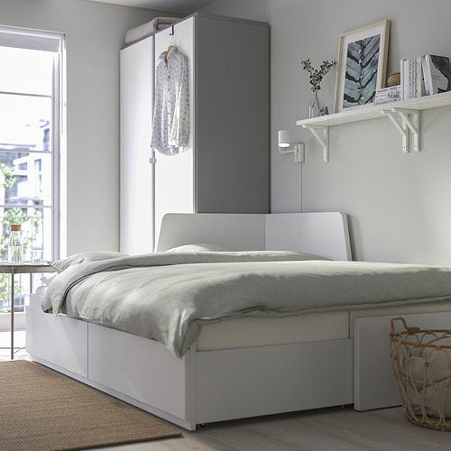 FLEKKE day-bed frame with 2 drawers