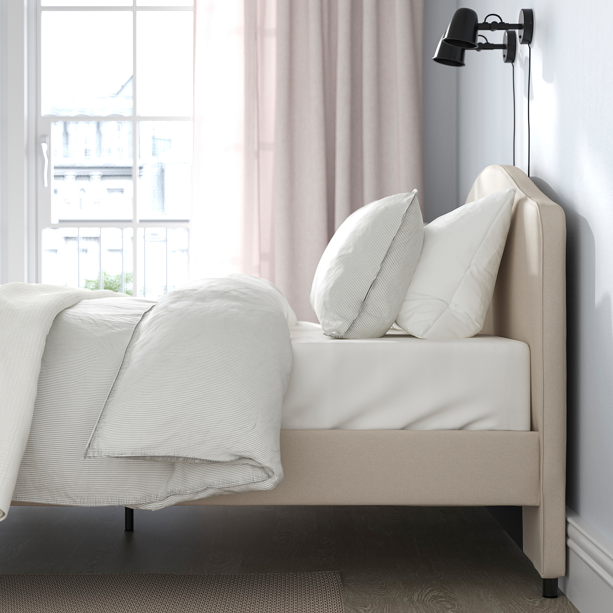 HAUGA upholstered bed frame