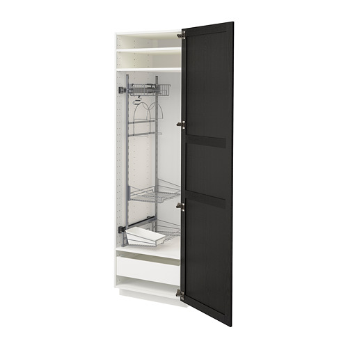 METOD/MAXIMERA high cabinet with cleaning interior