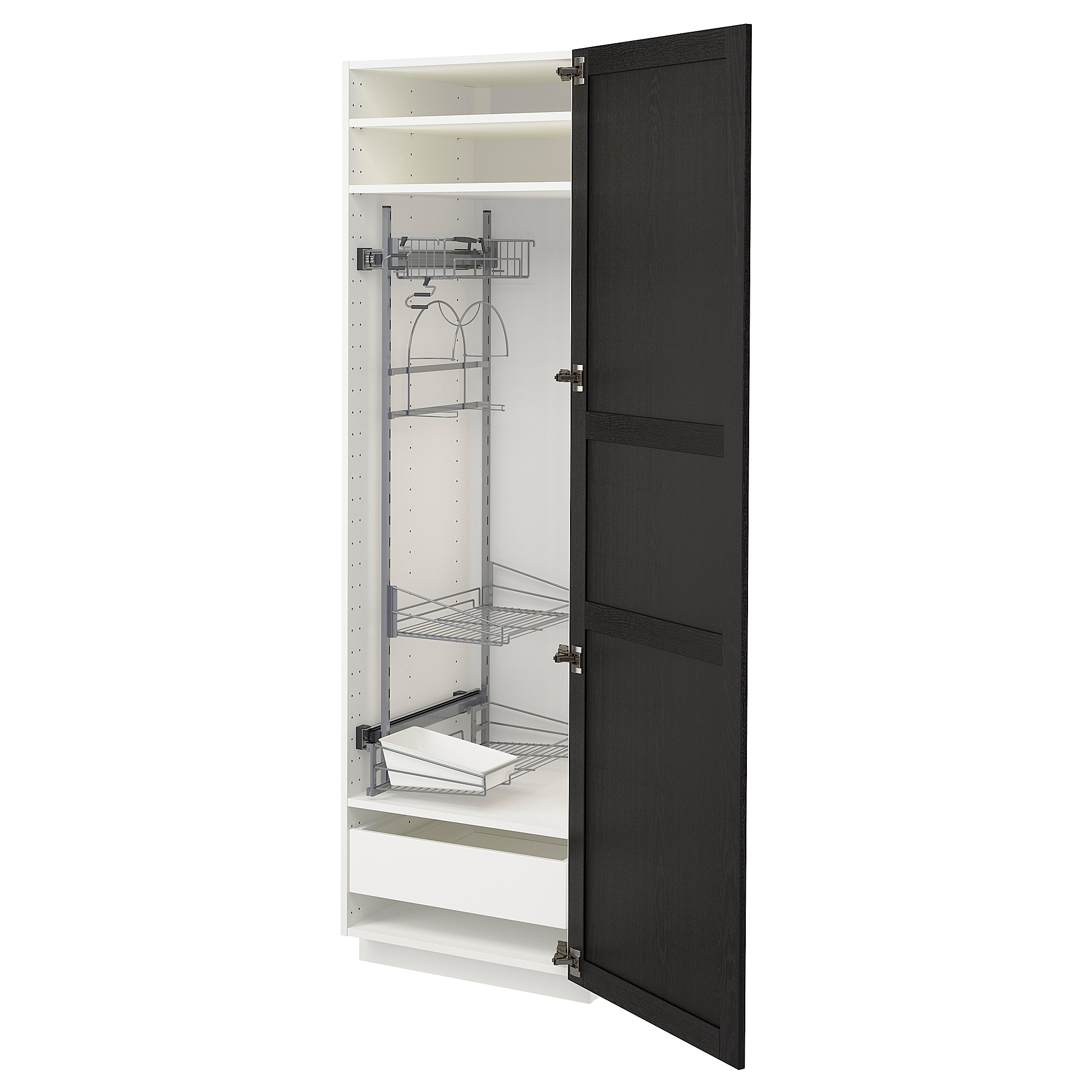 METOD/MAXIMERA high cabinet with cleaning interior